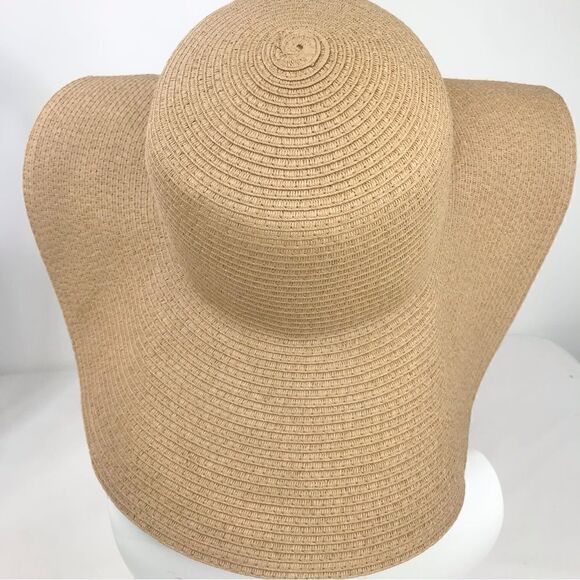 Old Navy Tan Woven Straw 5” Brim Beach Sun Hat - Picture 3 of 11
